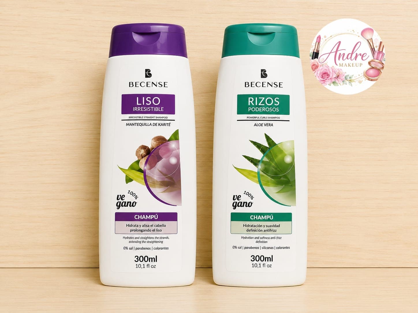 🧴 Shampoo Becense – Liso Irresistible / Rizos Poderosos — imagen 1 de 1