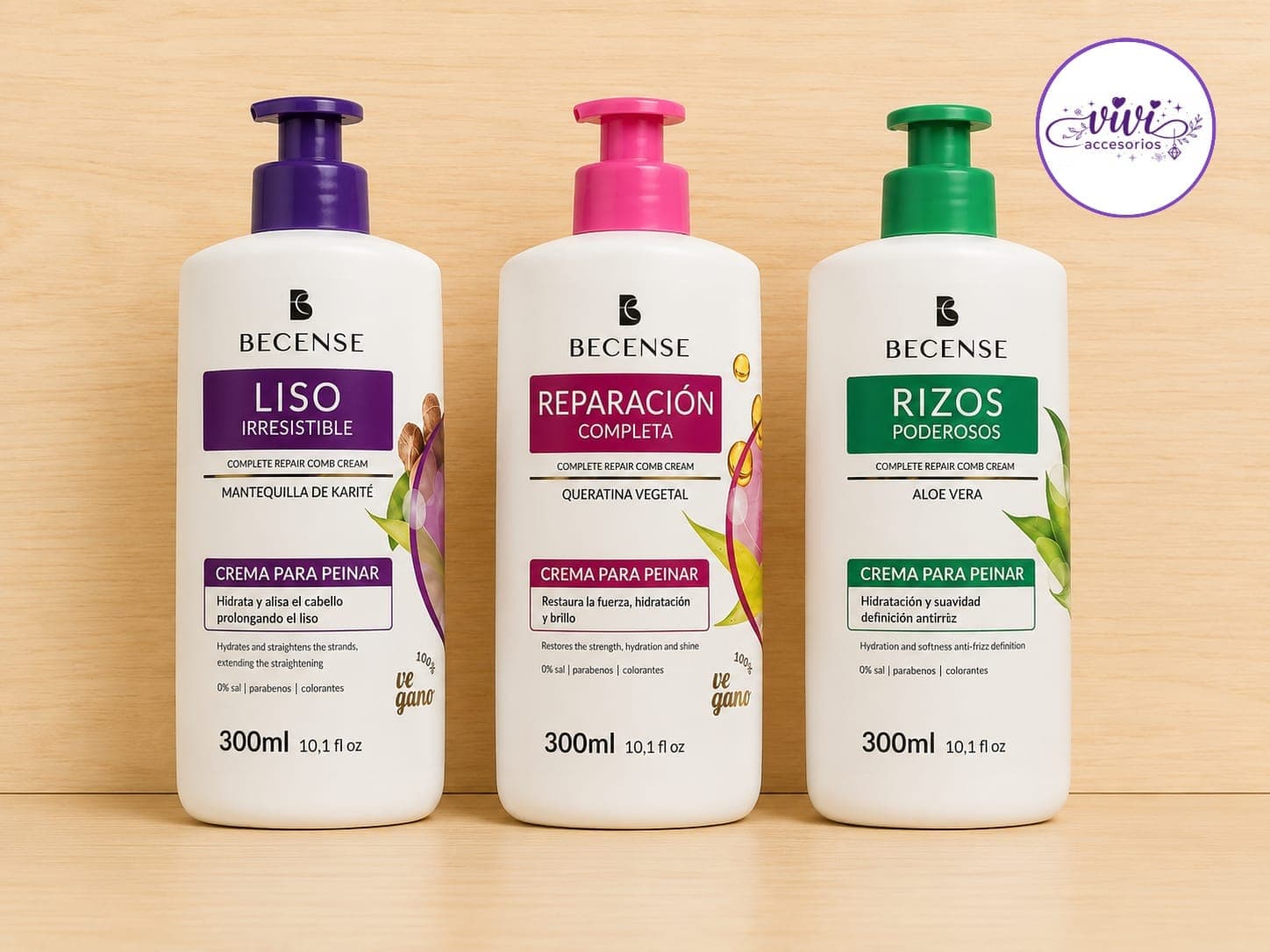 Crema para Peinar Becense – Liso Irresistible / Reparación Completa / Rizos Poderosos — imagen 1 de 1