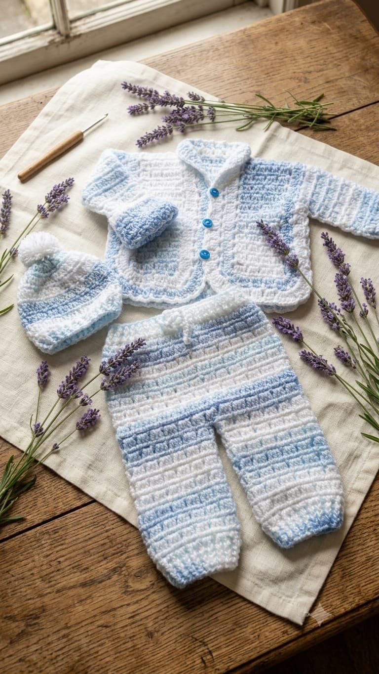 Conjunto Tejido a Crochet para Bebé — imagen 1 de 1