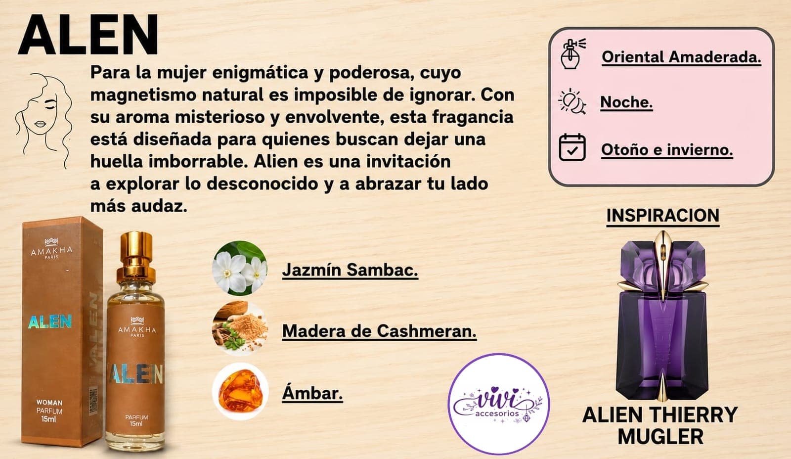 PERFUMES AMAKHA ALIEN THIERRY 15 ML — imagen 1 de 1