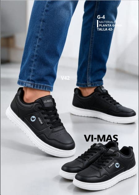 Zapatillas Urbanas Vi-Mas Black & White (G-4) — imagen 1 de 1