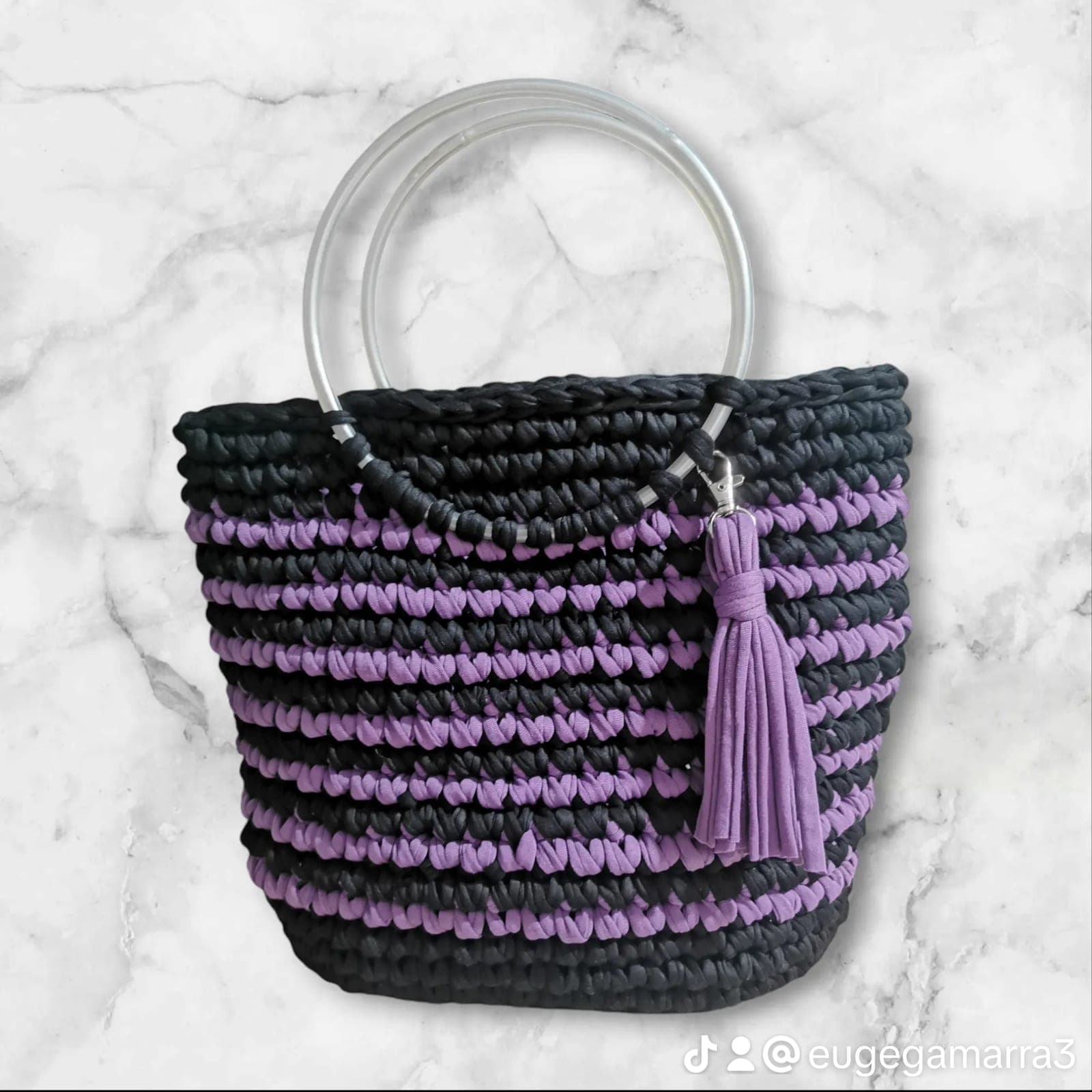 Bolso tejido a Crochet