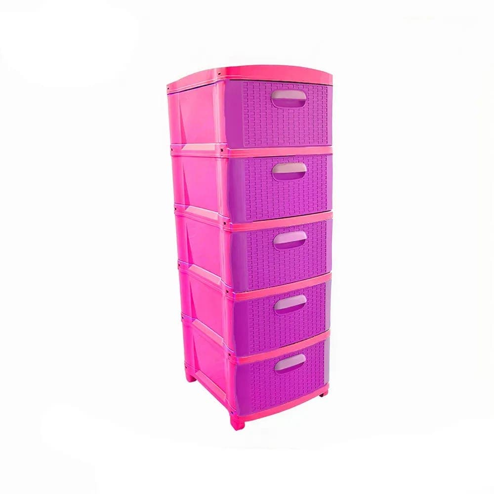 Organizador Rattan Dubai x5 - Rosado Lila Prodehogar