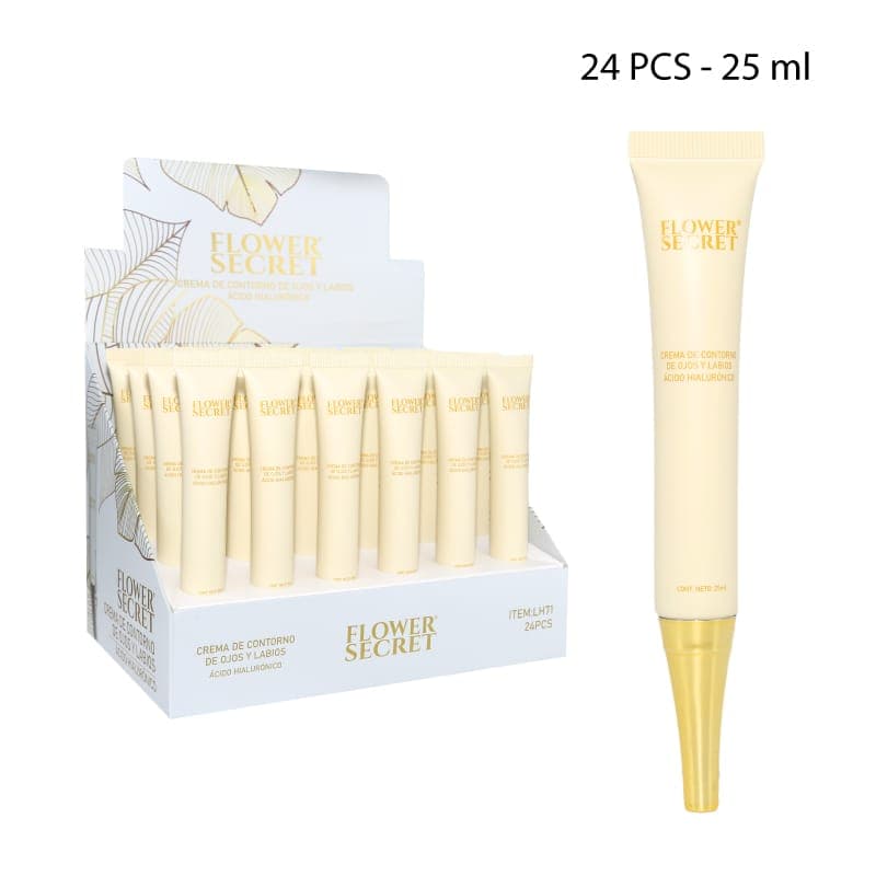 Crema Contorno de Ojos y Labios con Ácido Hialurónico – Flower Secret 25 ml
