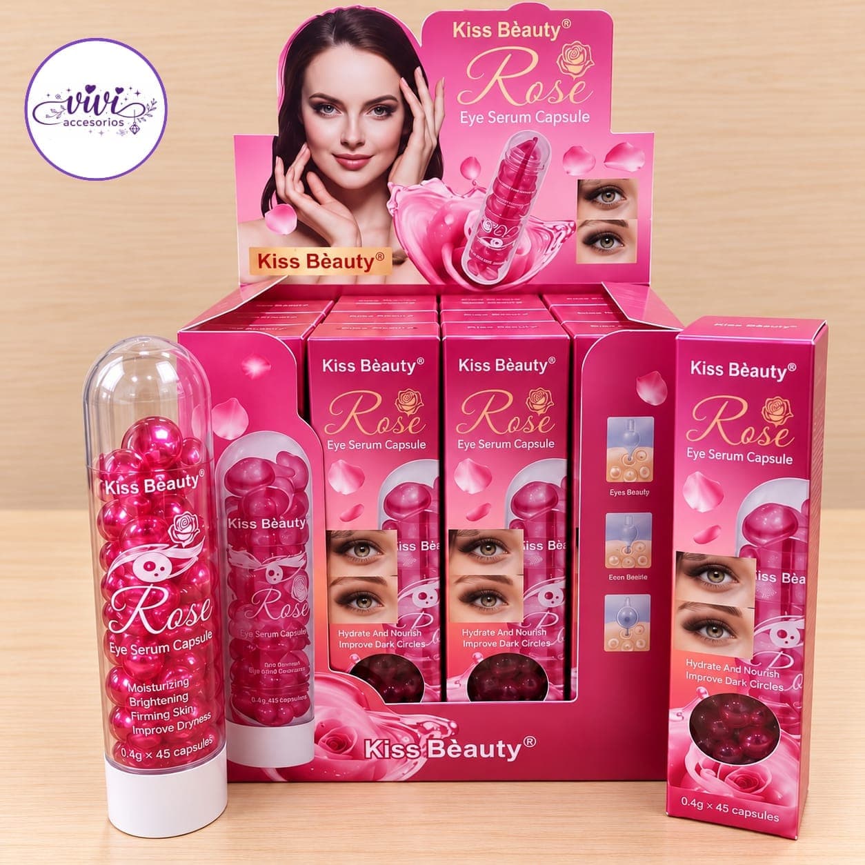 Sérum para Ojos en Cápsulas Rose – Kiss Beauty — imagen 1 de 1