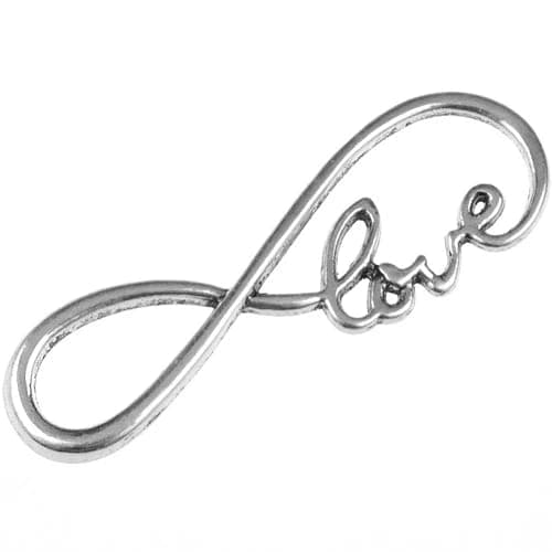 Dijes Conectores Símbolo Infinito Y Palabra Love Amor — imagen 1 de 2