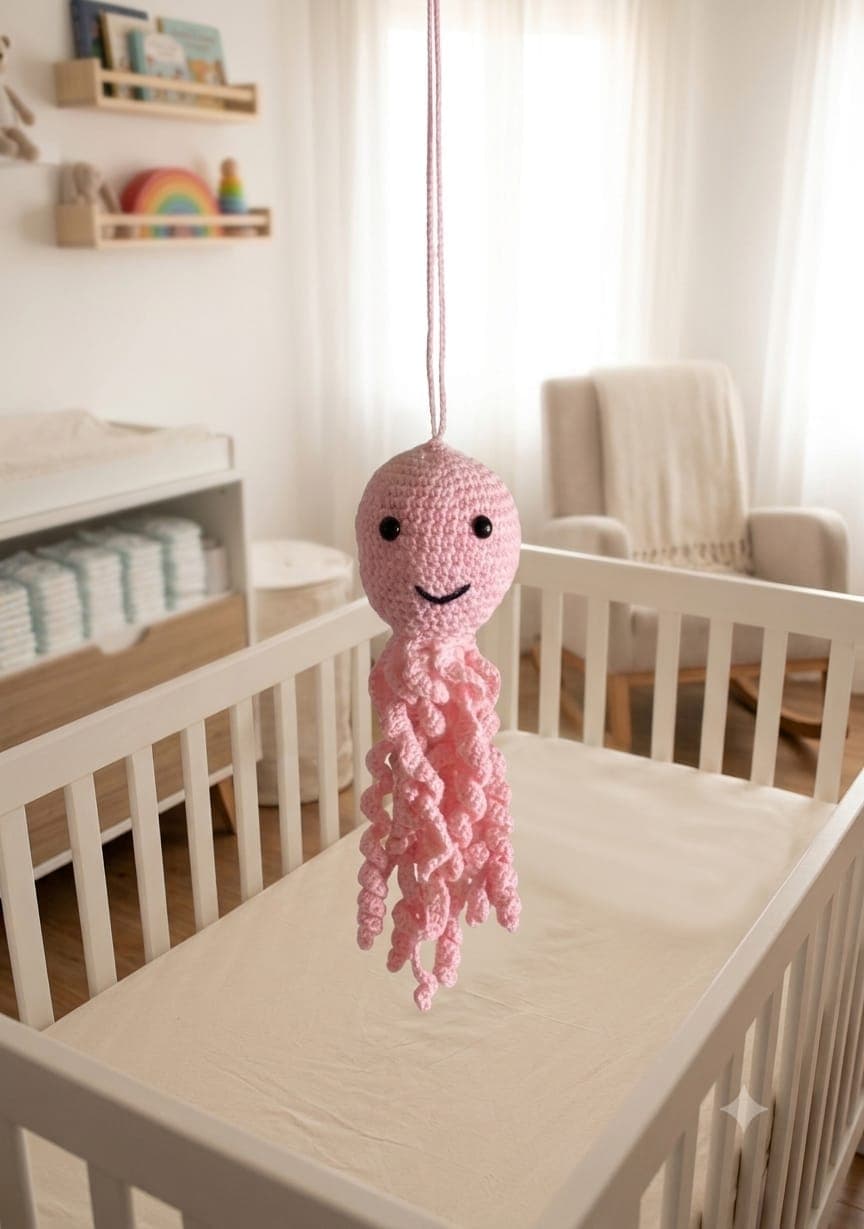 Pulpo tejido para colgar en la cuna — imagen 1 de 3