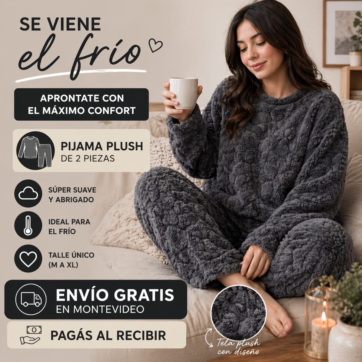 Pijama Peluche 2 piezas