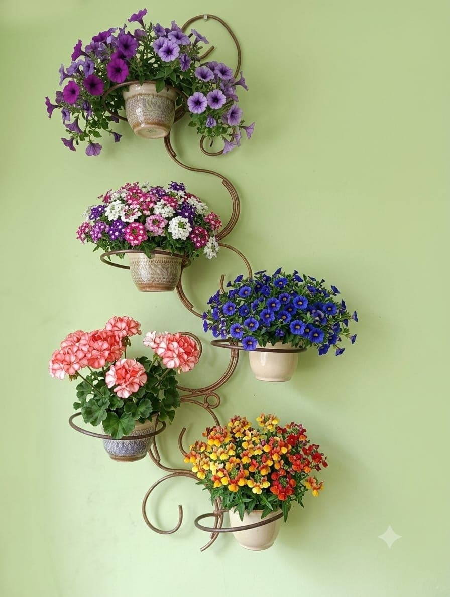 Soporte de Pared en Espiral para 5 Macetas — imagen 1 de 2