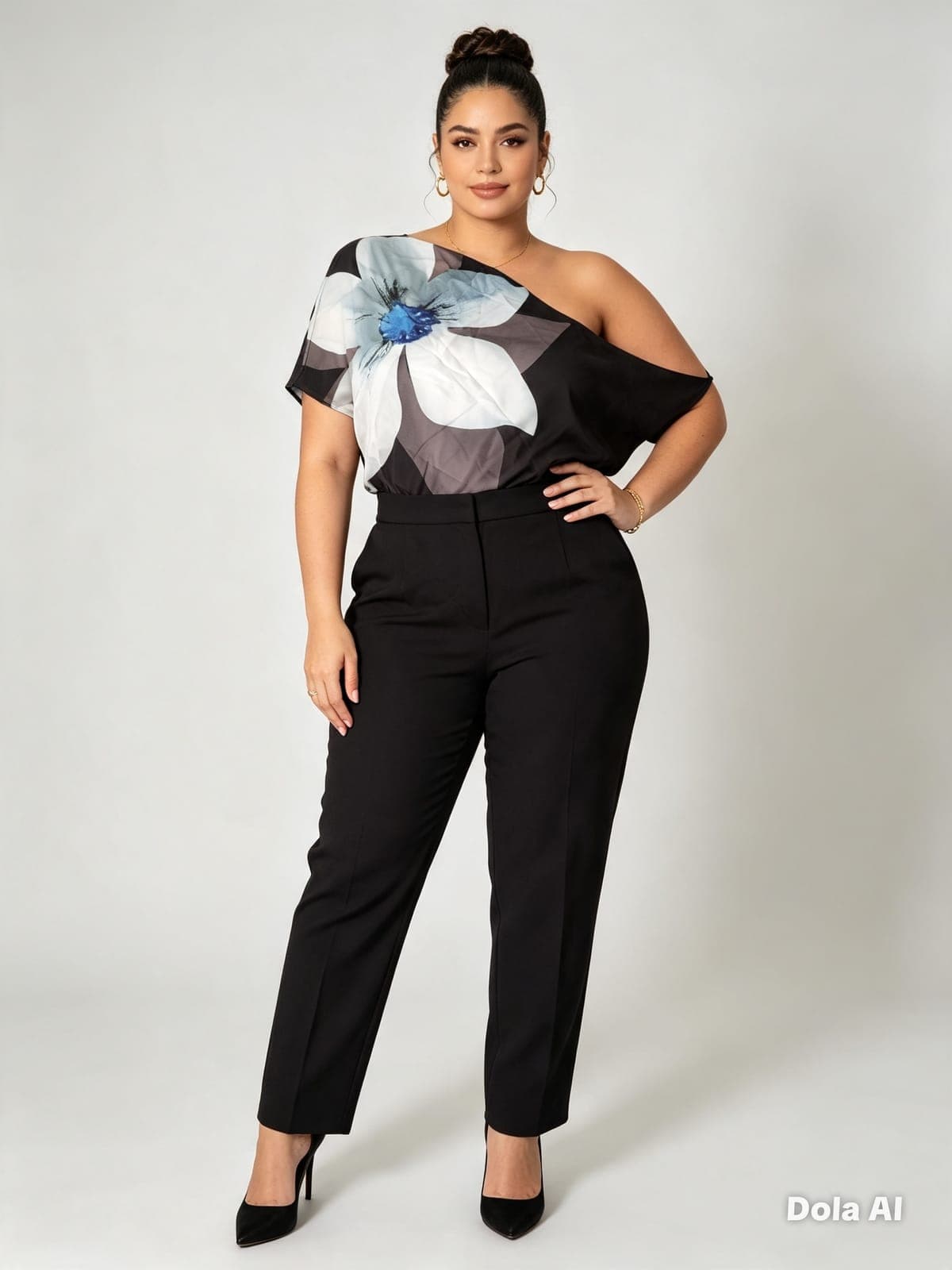 Blusa floral asimétrica — imagen 1 de 2