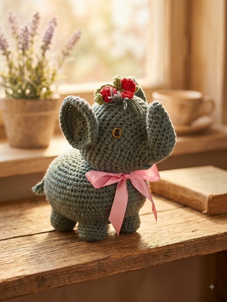 Elefante Amigurumi Tejido a Crochet (Ideal Regalo o Decoración) — imagen 1 de 4