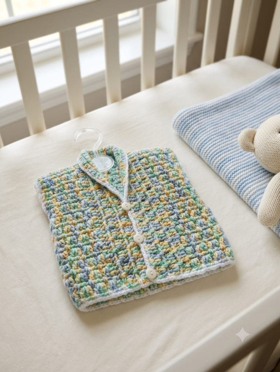 Chaleco bebé tejido a crochet — imagen 1 de 2