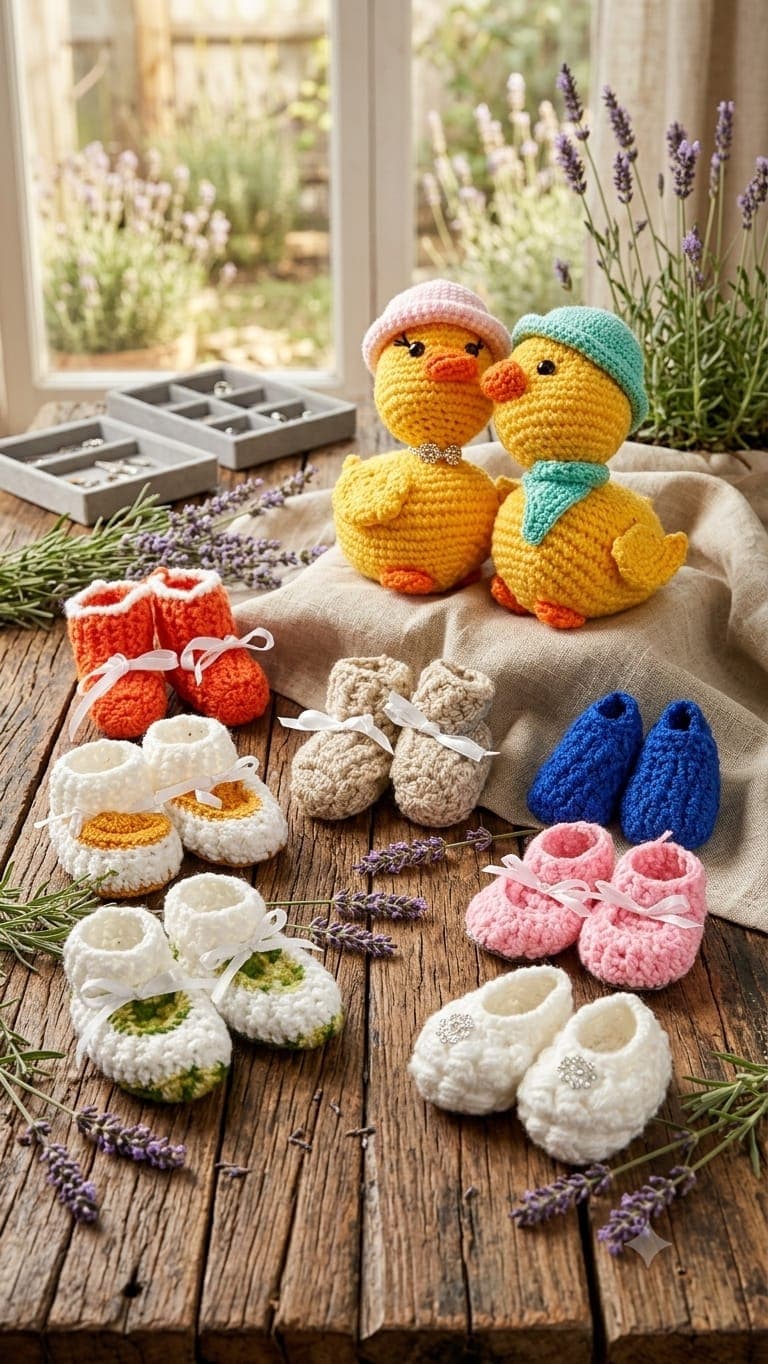 Zapatitos de Bebé Tejidos a Crochet (Artesanales) — imagen 1 de 2