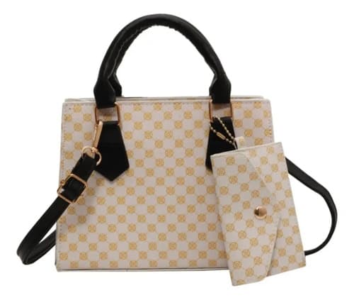 Cartera Bolso De Dama Estampado Elegante Con Accesorio — imagen 1 de 24