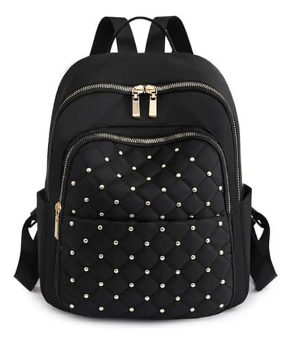 Mochila Para Dama Acolchado Y Perlas Varios Colores