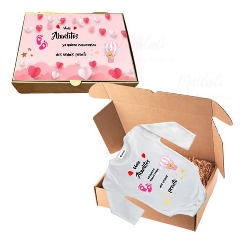 Body Personalizado De Bebé + Caja Obsequio Regalo — imagen 1 de 9
