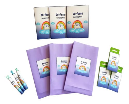 Pack Bolsita + Burbujero + Librito + Lápices - Unicornio — imagen 1 de 9