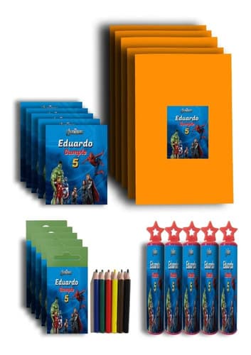 Pack Bolsita + Burbujero + Librito + Lápices - Vengadores — imagen 1 de 7