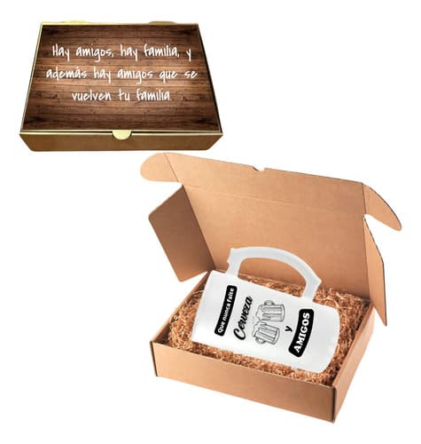 Jarra De Cerveza Personalizada + Caja Personalizada Transparente — imagen 1 de 9