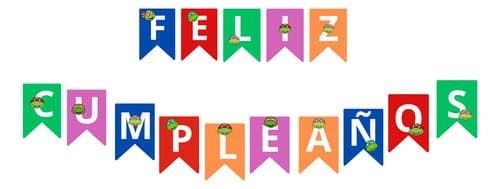 Banderin Guirnalda Cartel Feliz Cumpleaños Personalizado — imagen 1 de 2