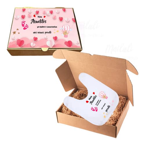Babero Personalizado Bebé  + Caja Obsequio Regalo — imagen 1 de 9