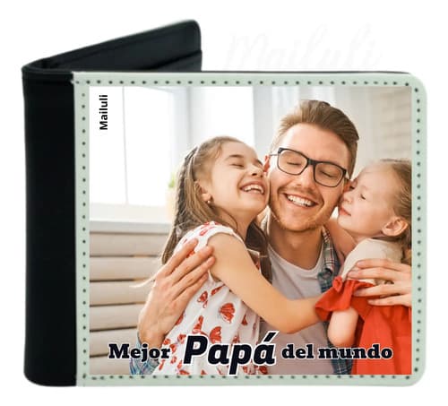 Billetera Símil Cuero Personalizada Caballero Día Del  Padre — imagen 1 de 10
