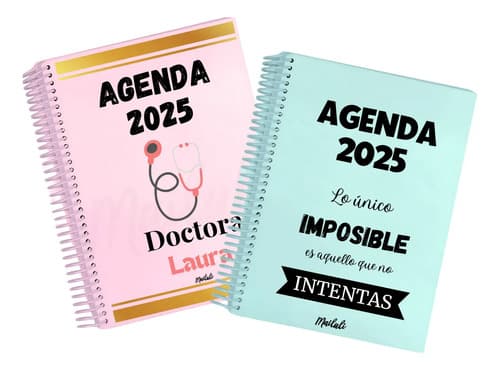 Agenda Personalizada Mailuli.uy Blanco Personalizado 2025 — imagen 1 de 7