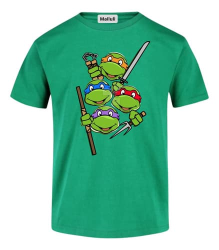 Remera Camiseta Personalizada Niños Tortugas Ninjas 09 — imagen 1 de 10
