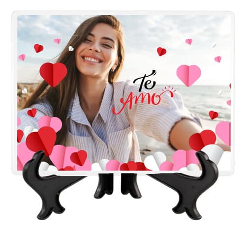 Azulejo, Cerámica Personalizada Con Soporte Mailuli.uy Blanco Negro — imagen 1 de 2