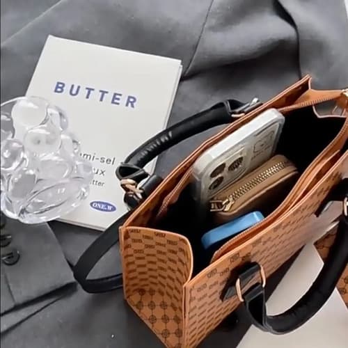 Cartera Bolso De Dama Estampado Elegante Con Accesorio — imagen 1 de 7