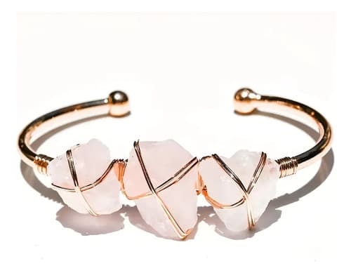 Pulsera Cuarzo Rosa Piedra Energetica Amor — imagen 1 de 5