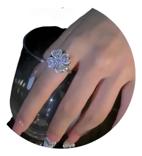 Anillo Trebol De La Buena Suerte Ajustable  Giratorio — imagen 1 de 4