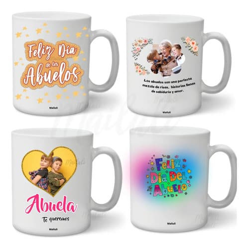 Taza Personalizada Día Del Abuelo Abuela Mailuli — imagen 1 de 9