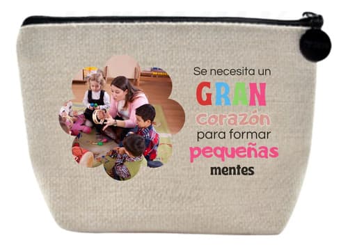 Estuche Cartuchera Necesaire Chico De Lino Personalizado — imagen 1 de 4