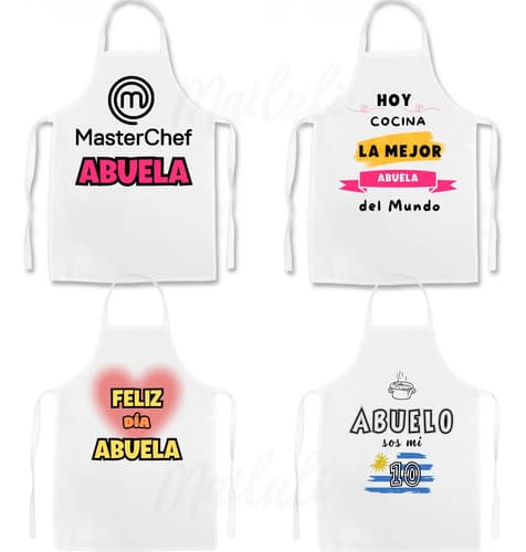 Delantal Personalizado Regalo Día Del Abuelo Abuela — imagen 1 de 6