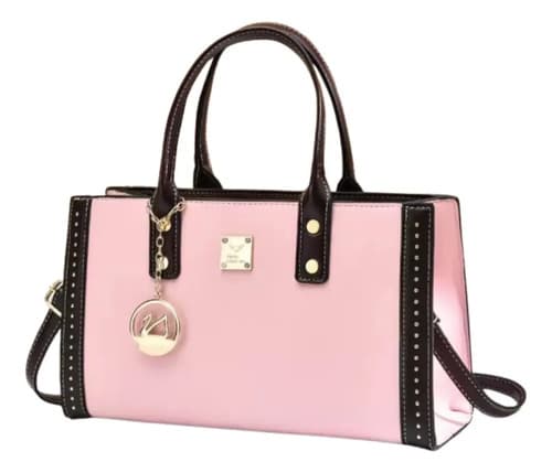 Cartera Bolso Elegante Con Remaches Y Colgante Metálico — imagen 1 de 15