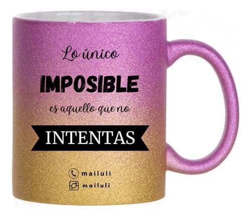 Taza Jarro Glitter Personalizada + Caja - Mailuli Rosa Personalizado — imagen 1 de 7