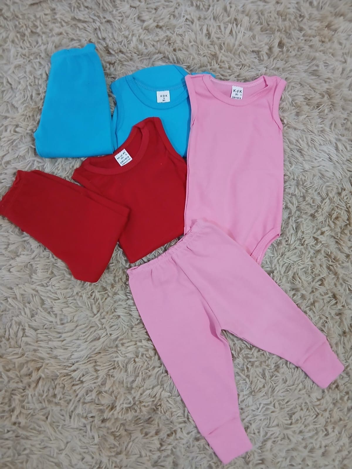 Kit Infantil Básico Color Baby – Body Regata e Calça