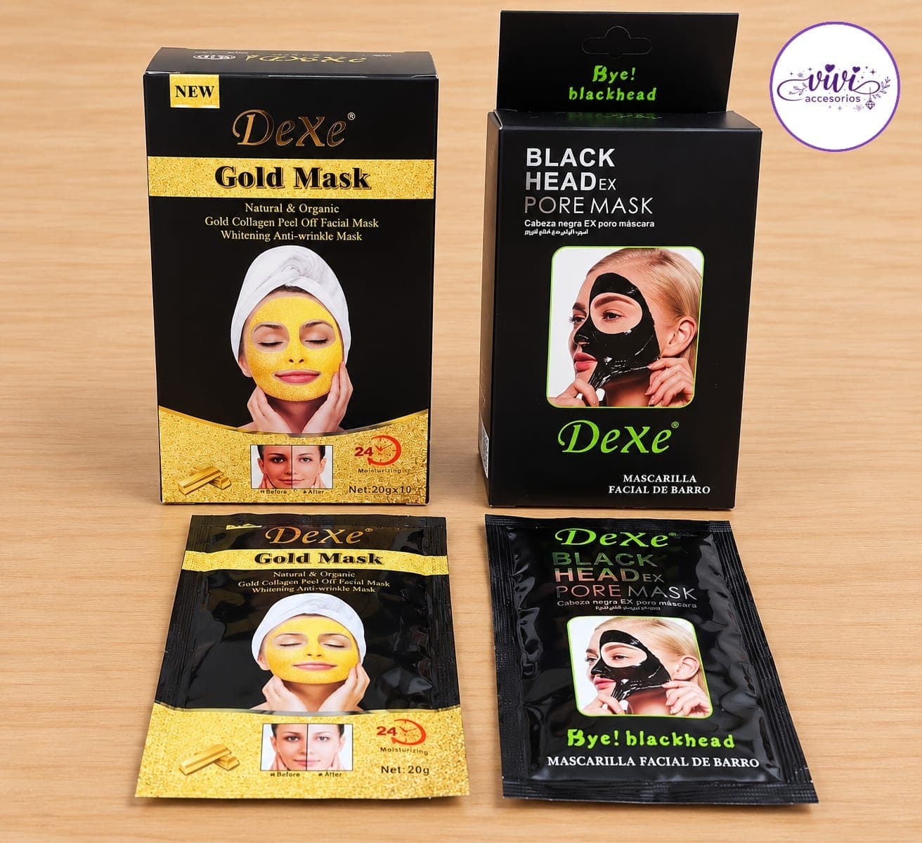 Mascarillas Faciales DeXe (Gold y Black) — imagen 1 de 1