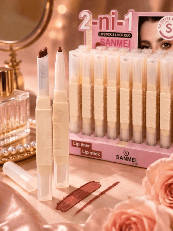 Labial con delineador