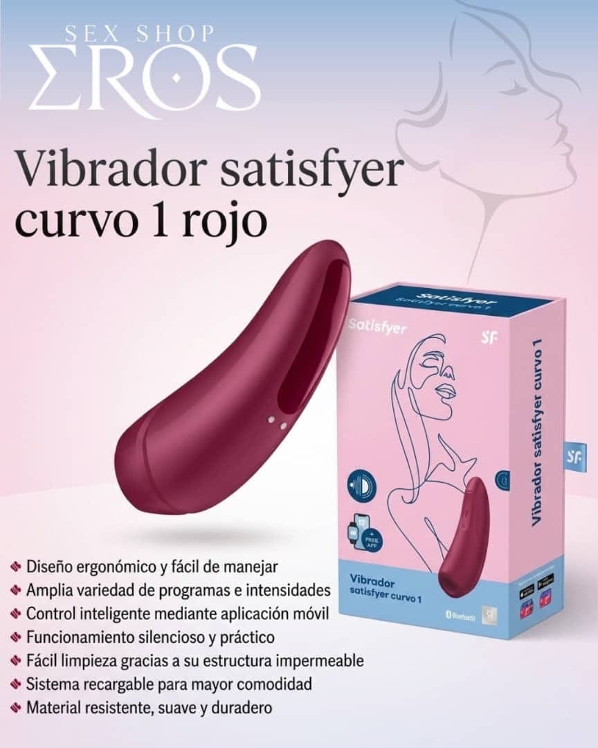 Vibrador satisfyer curvo rojo — imagen 1 de 1