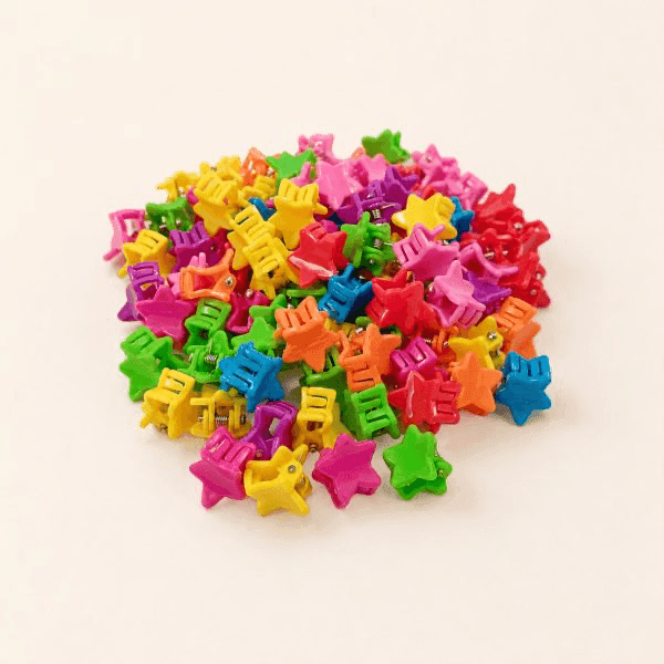 Mini pinzas de estrella de colores