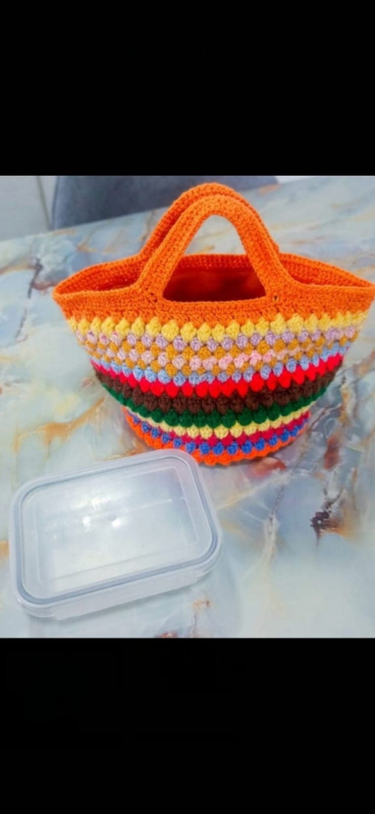 Lonchera / Bolso Tejido Artesanal Multicolor - ENVIO GRATIS