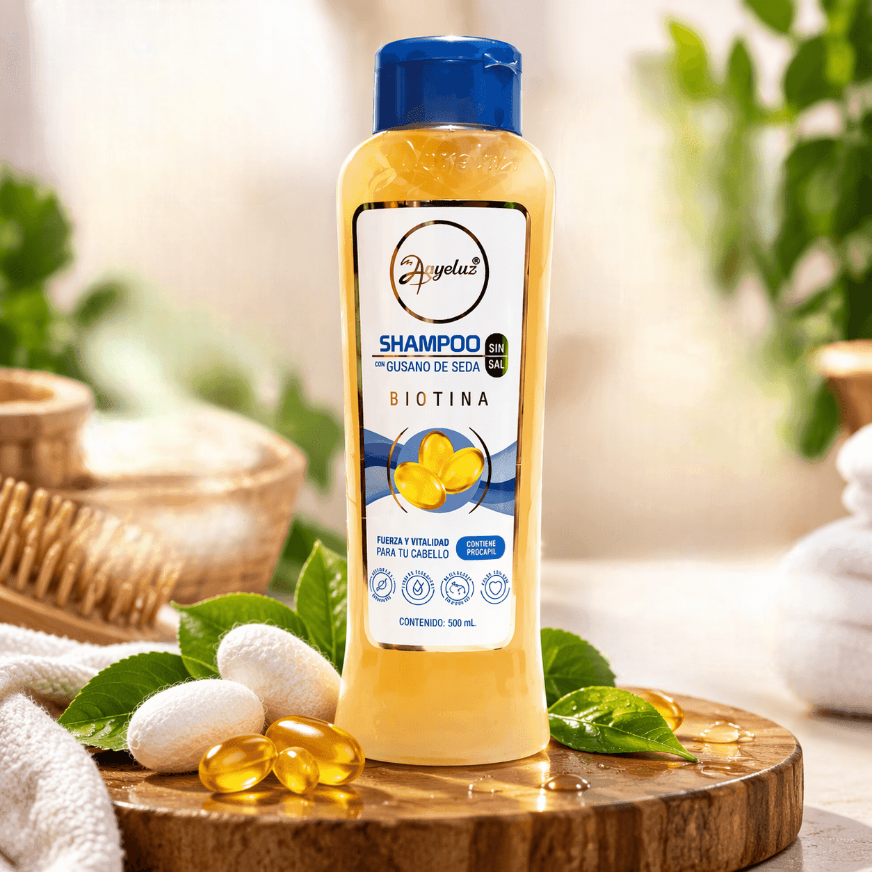 Shampoo de gusano de seda 500ml — ANYELUZ