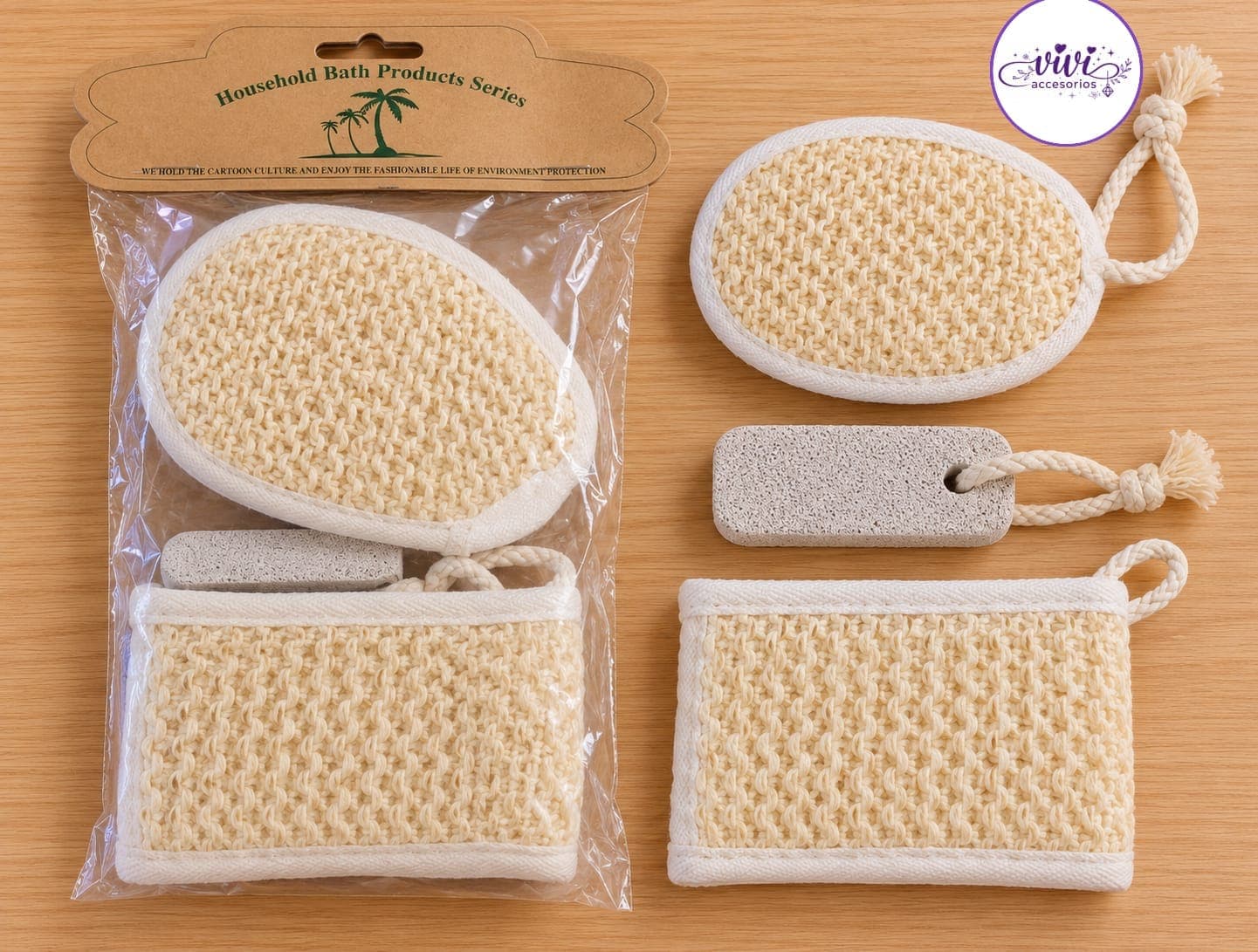 Set de exfoliantes para baño – 3 piezas — imagen 1 de 1