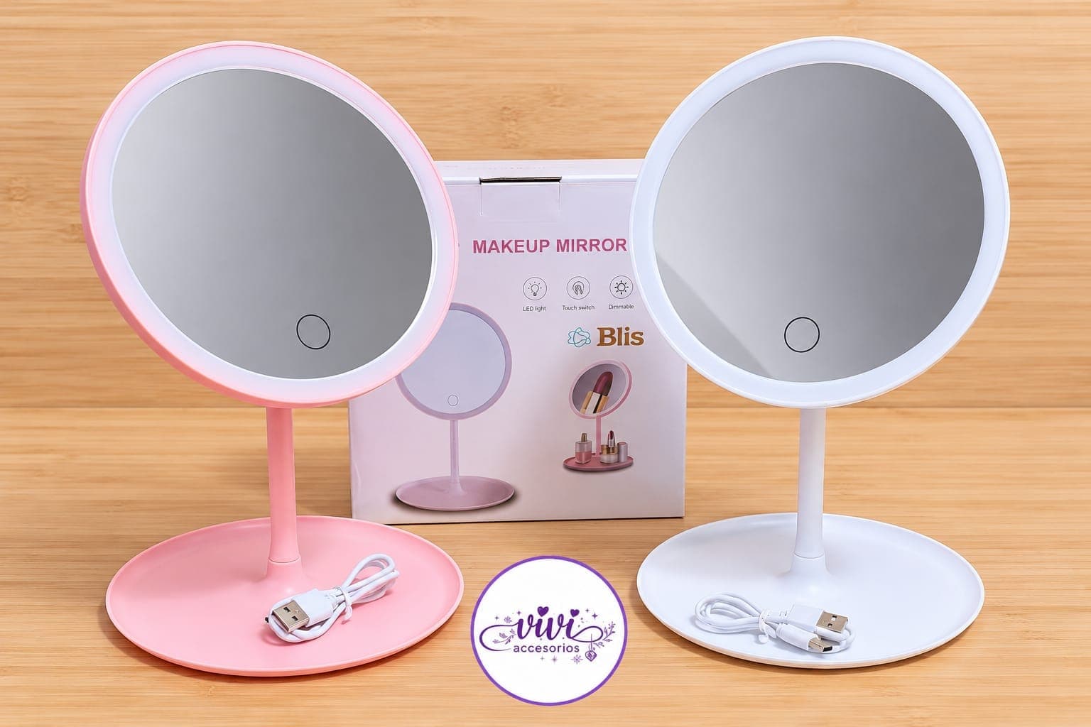 Espejo de Maquillaje LED con Soporte — imagen 1 de 1