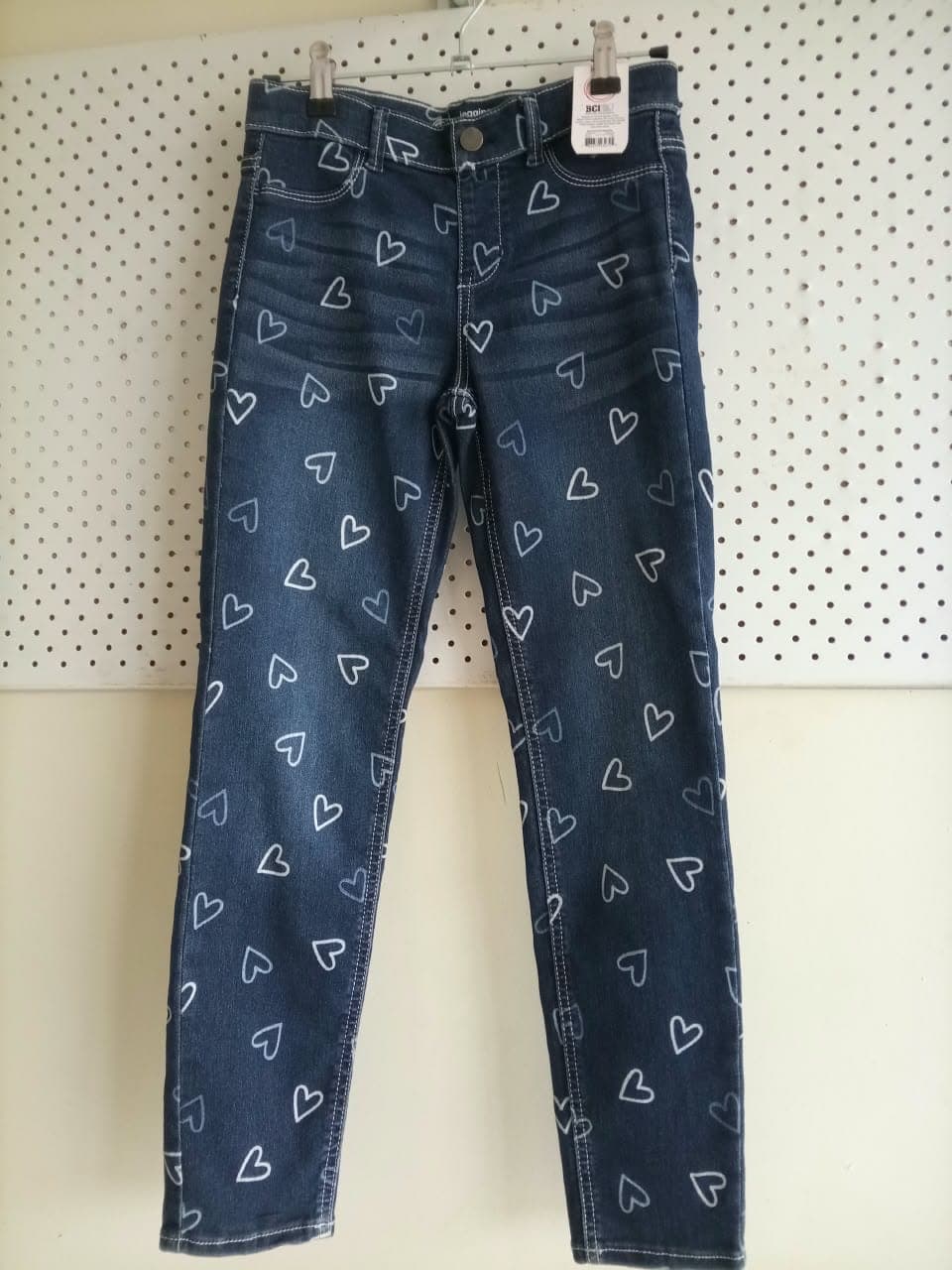 Jegging de niñas con estampado de corazones