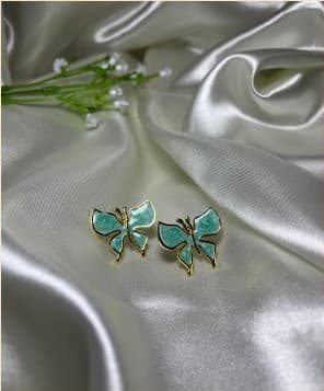 Aretes Mariposa Turquesa — imagen 1 de 1