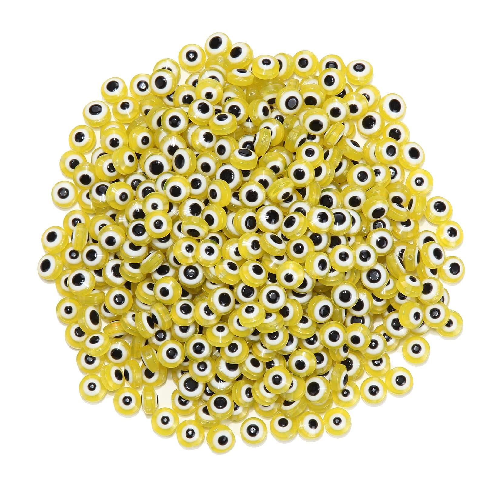 Abalorio Resina Diseño Ojo Turco - AMARILLO — imagen 1 de 2