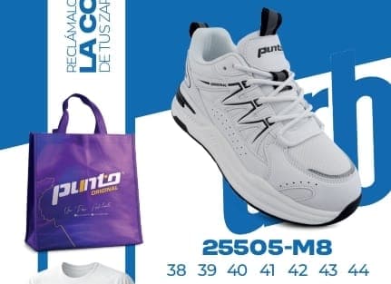 Zapatillas Punto Original Urbano Blanco (Modelo 25505-M8) — imagen 1 de 1